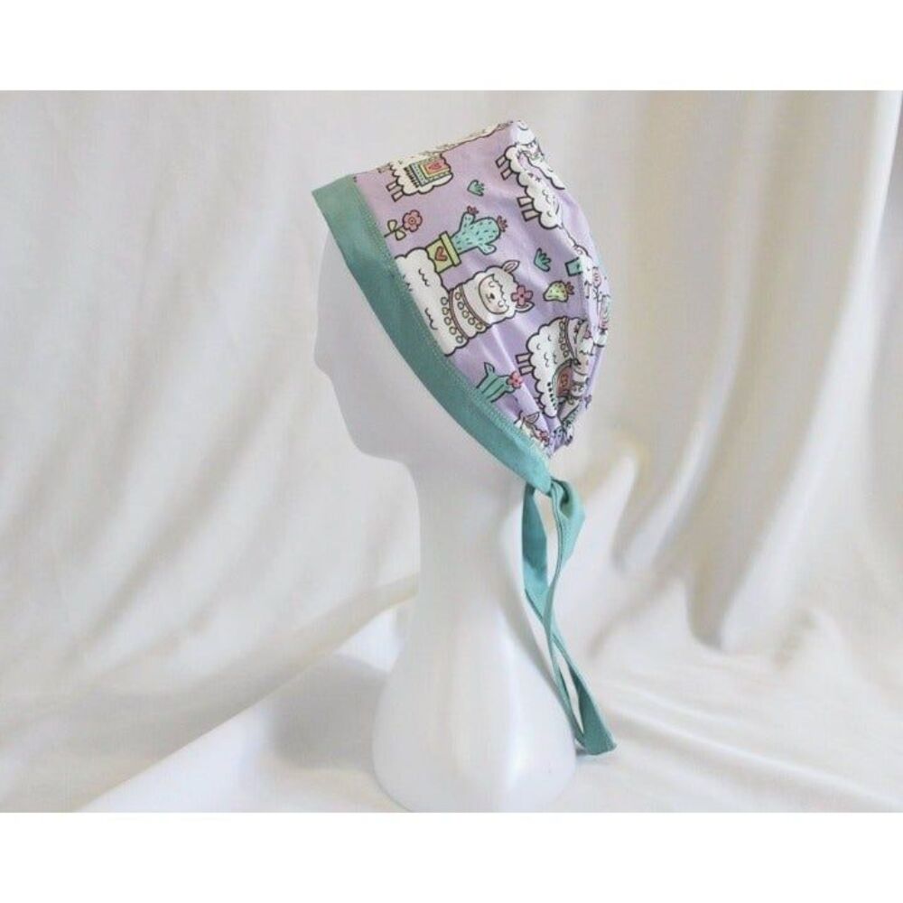 Lavender Alpacas Surgical Scrub Cap Chemo Dentist Hat